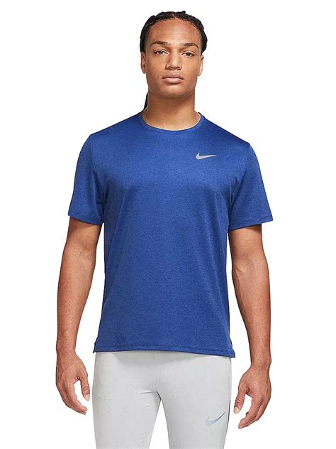 nike herren laufshirt dry miler kurzarm 429 m blau grün|Nike Dri.